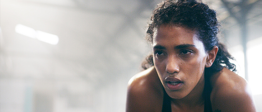 Determined Young Female Athlete