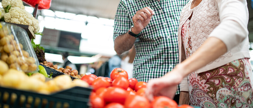Couple Shopping at a Grocery Store
