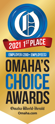 2021 1st Place, Employer (200+ Employees), Omaha's Choice