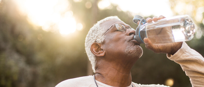 Man Drinking Water