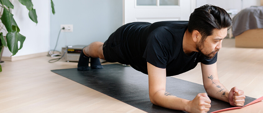 Man Doing a Plank