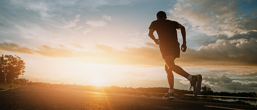 Man Running Outdoors