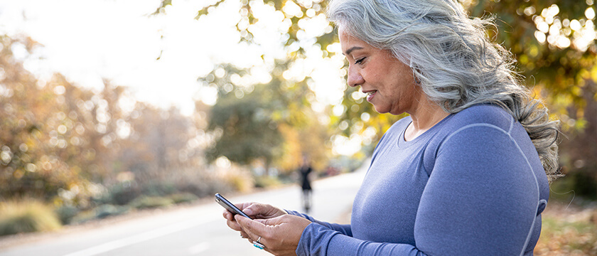Mature Woman on Phone
