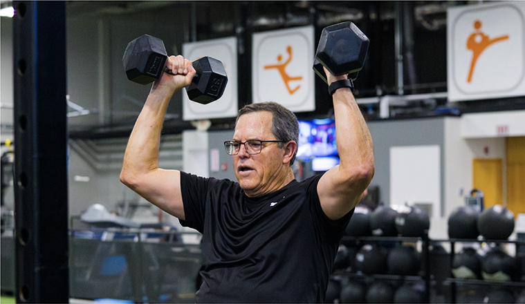 Lifting dumbells