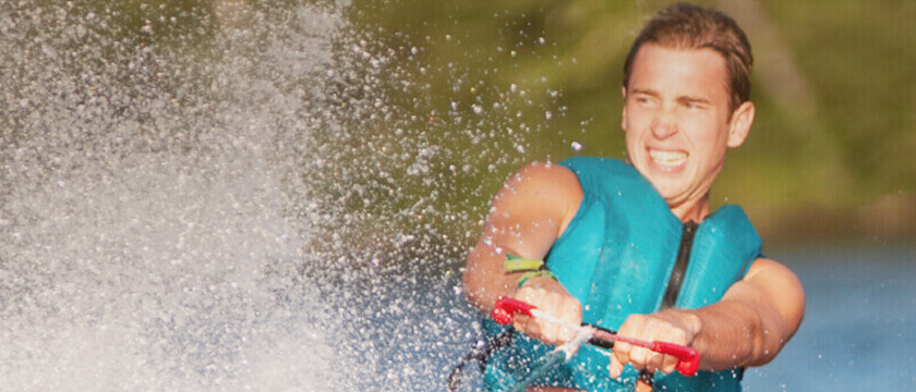 Man Waterskiing