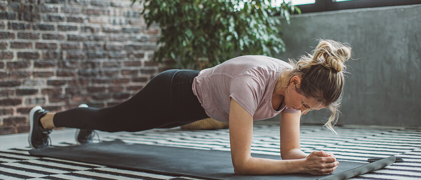 Woman Doing a Plank Exercise