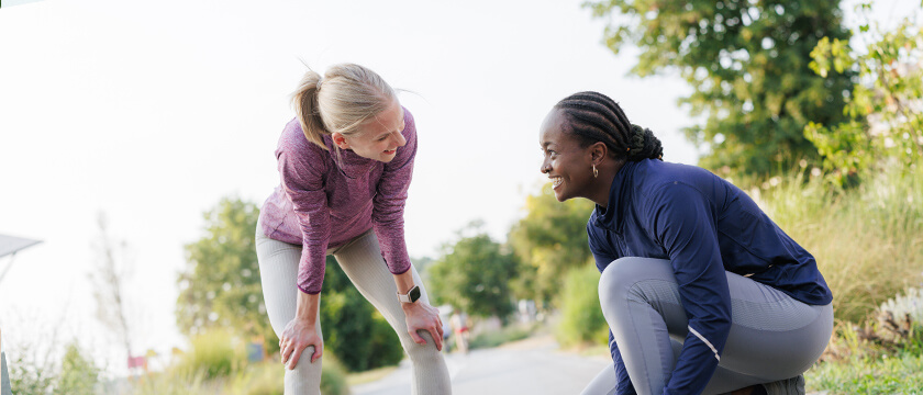 Women Talking While Being Active