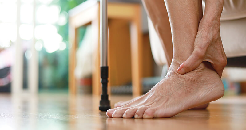 Foot on the Floor with Hand Probing It